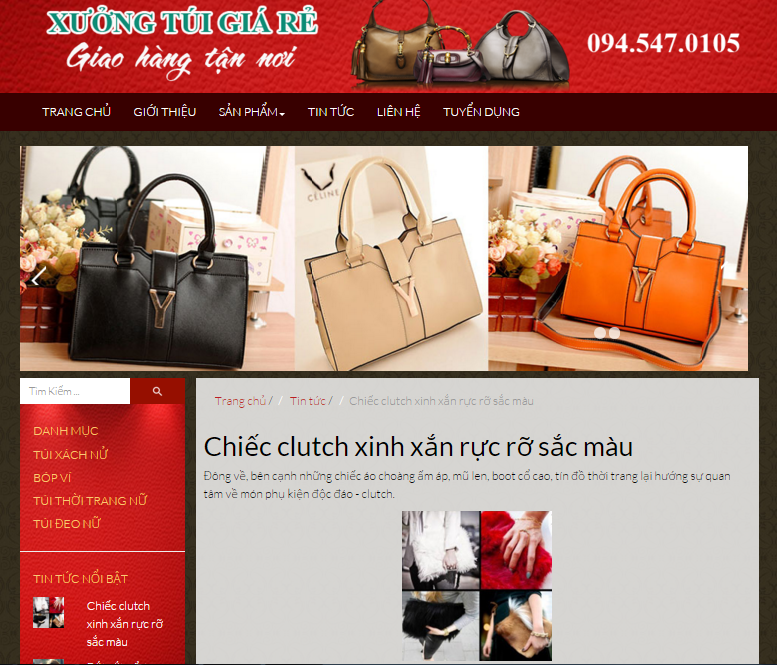 Website xưởng túi daklak