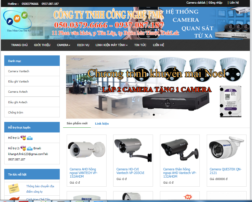 Website camera daklak