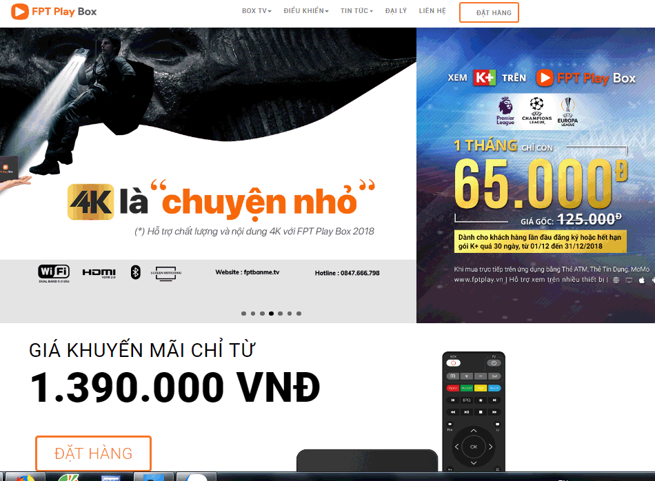 Thiết kế website FPT Play BOX