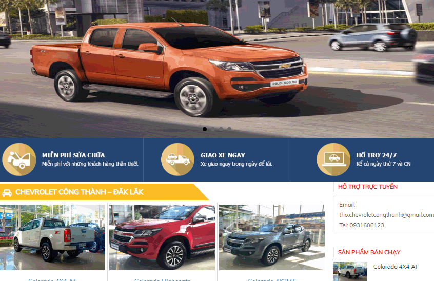 Thiết kế Chevrolet Đắk Lắk | Chi Nhánh Chevrolet Thành Công