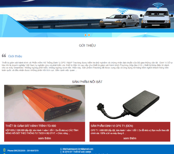 Thiết kế website định vị xe daklak
