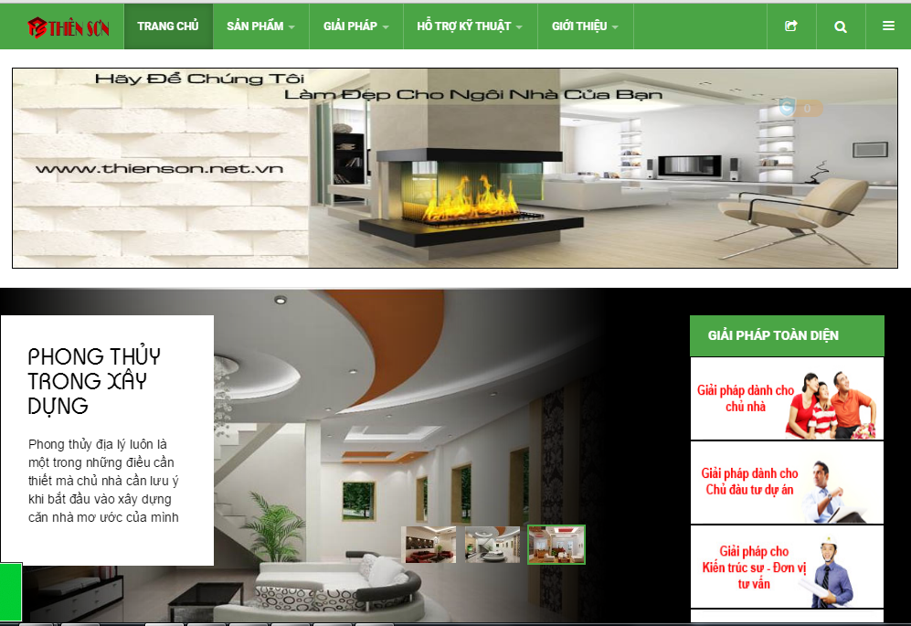 Thiết kế web Công Ty Thiên Sơn