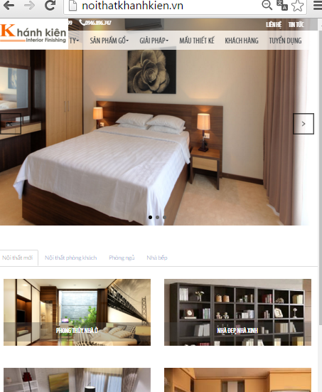 website nội thất khánh kiên