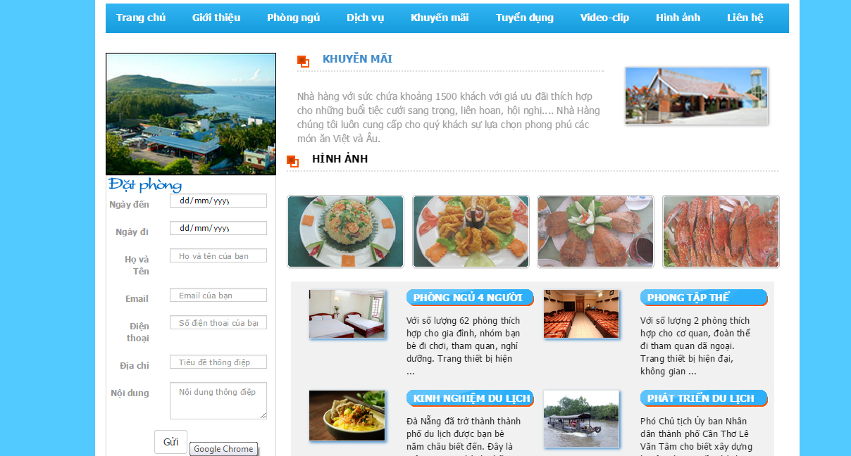 Thiết kế website du lịch