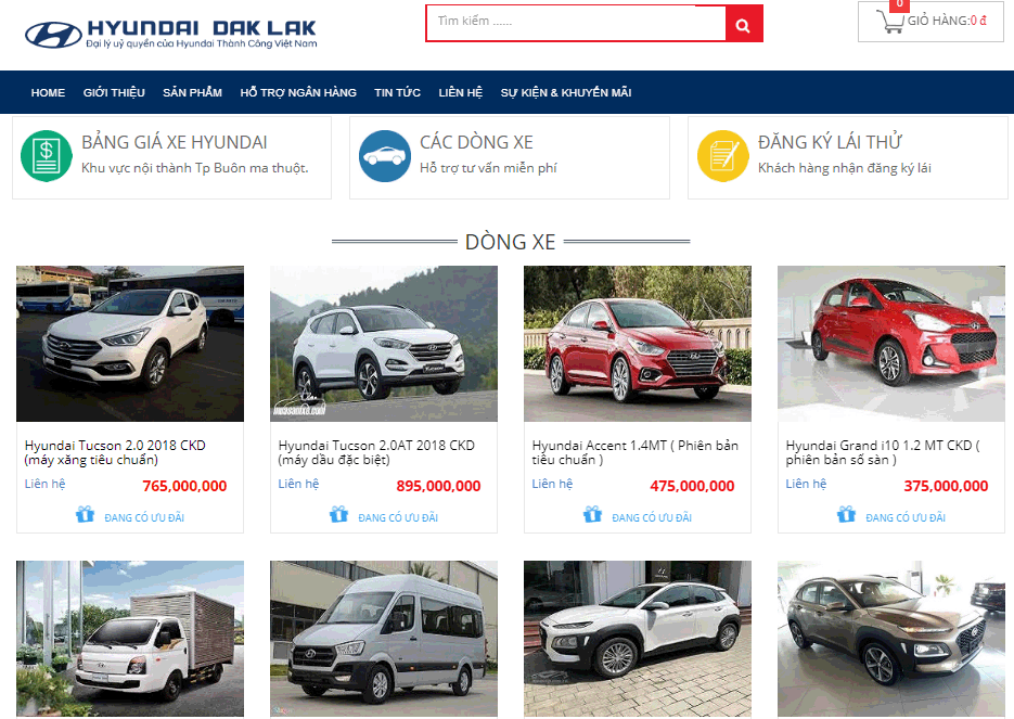 Thiết kế website hyundaidaklak5s.com