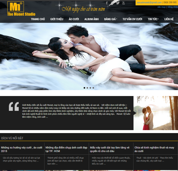 Thiết kế website áo cưới