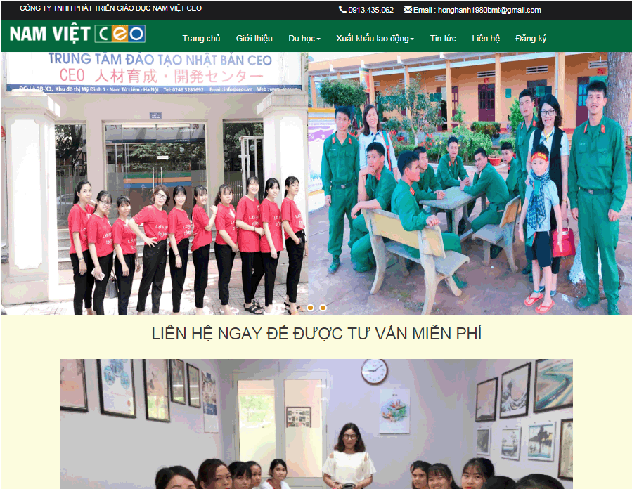 Thiết kế website du hoc dakak