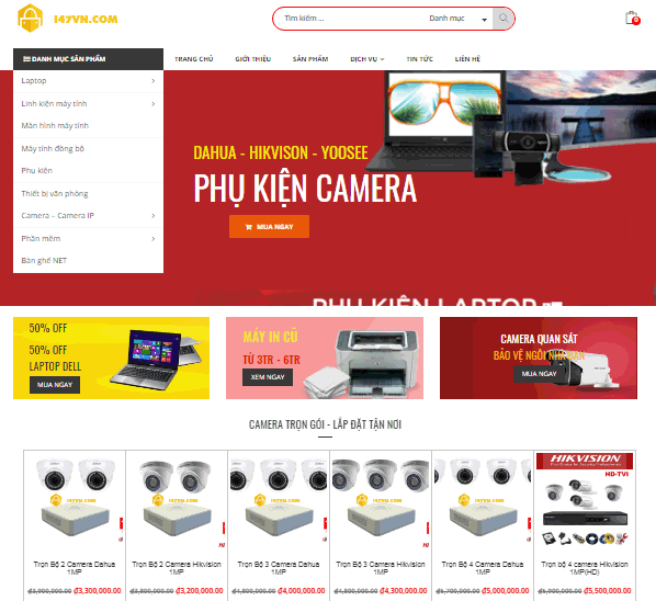 Thiết kế website bán hàng Máy tính và camera