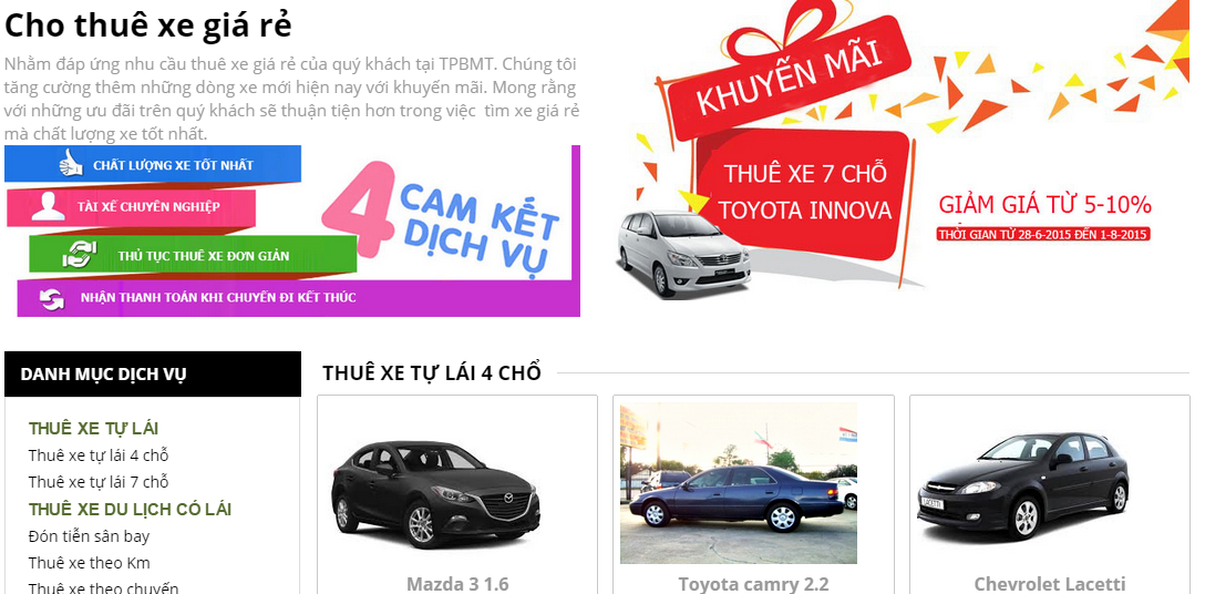 Website thuexetaynguyen.com
