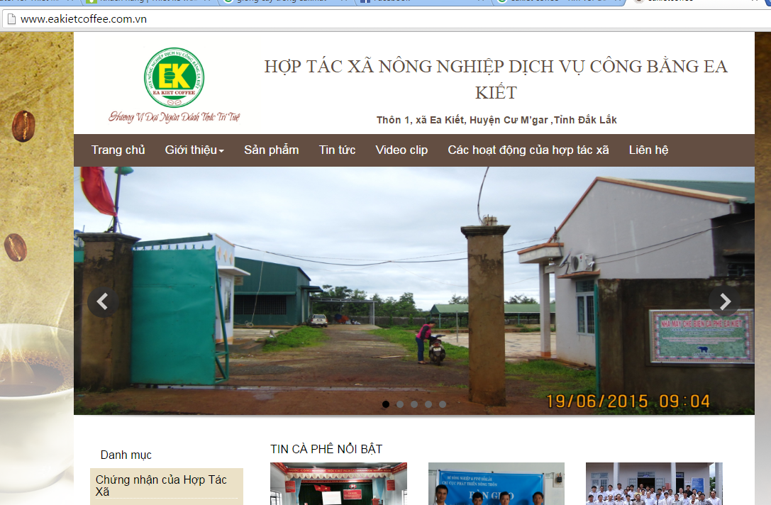 Website hợp tác xã nông nghiệp dịch vụ công bằng ea kiế