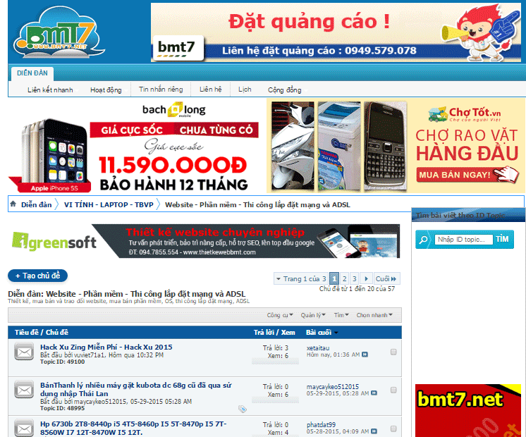 Thiết kế website bmt7.net